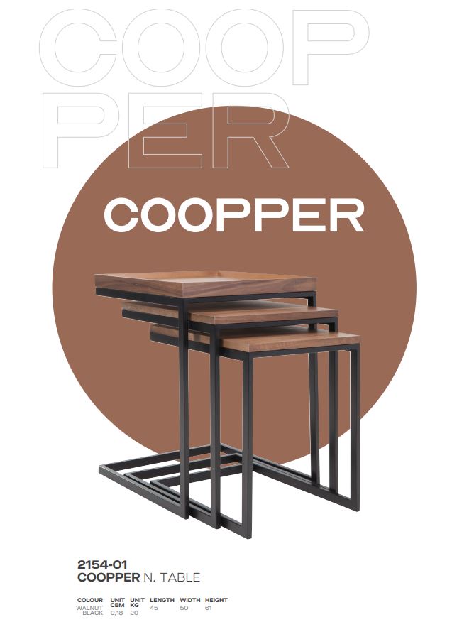 Cooper Nesting Table (Walnut-Black)